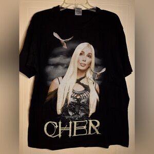 Vintage Y2K Cher Living Proof Farewell Tour Band Tee T-Shirt 2002 Large Graphic
